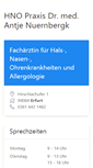 Mobile Screenshot of hno-praxis-nuernbergk.de